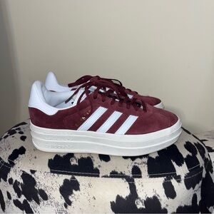 Maroon Platform Adidas Gazelle